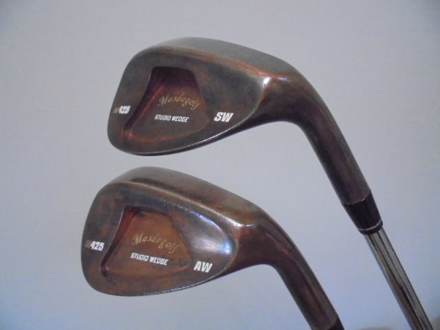 値下断行 激レア Masuda M425 Studio Wedge 銅メッキ 950GH neo(R)  2本セット(AW52°、SW58°) Golf Pride(茶) 装着