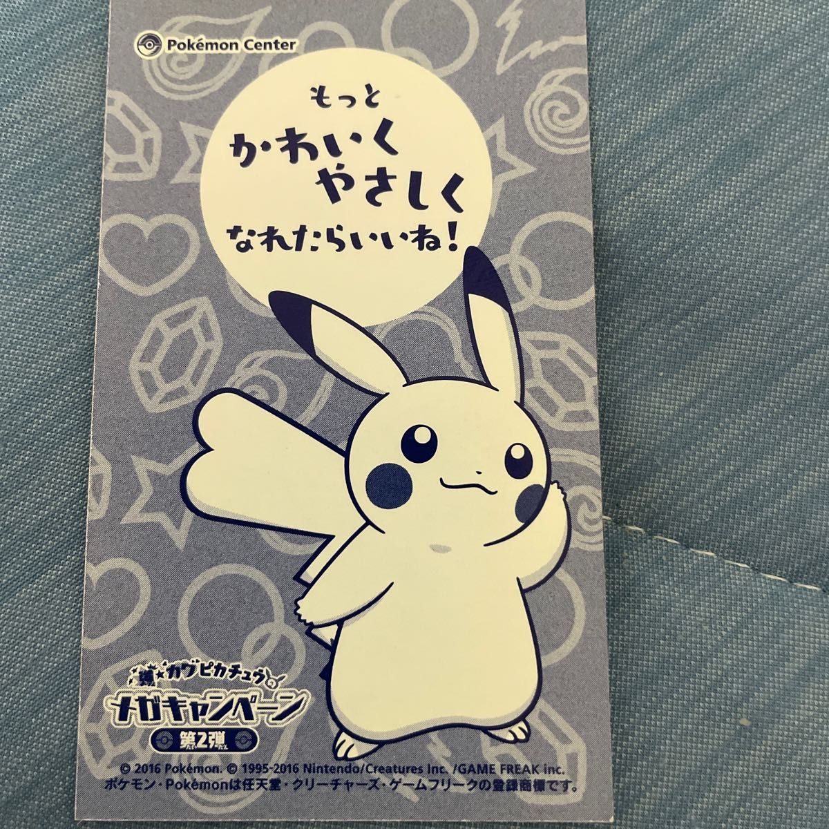 ポンチョを着たピカチュウ キャンペーン第1弾 名刺カード、ケース-