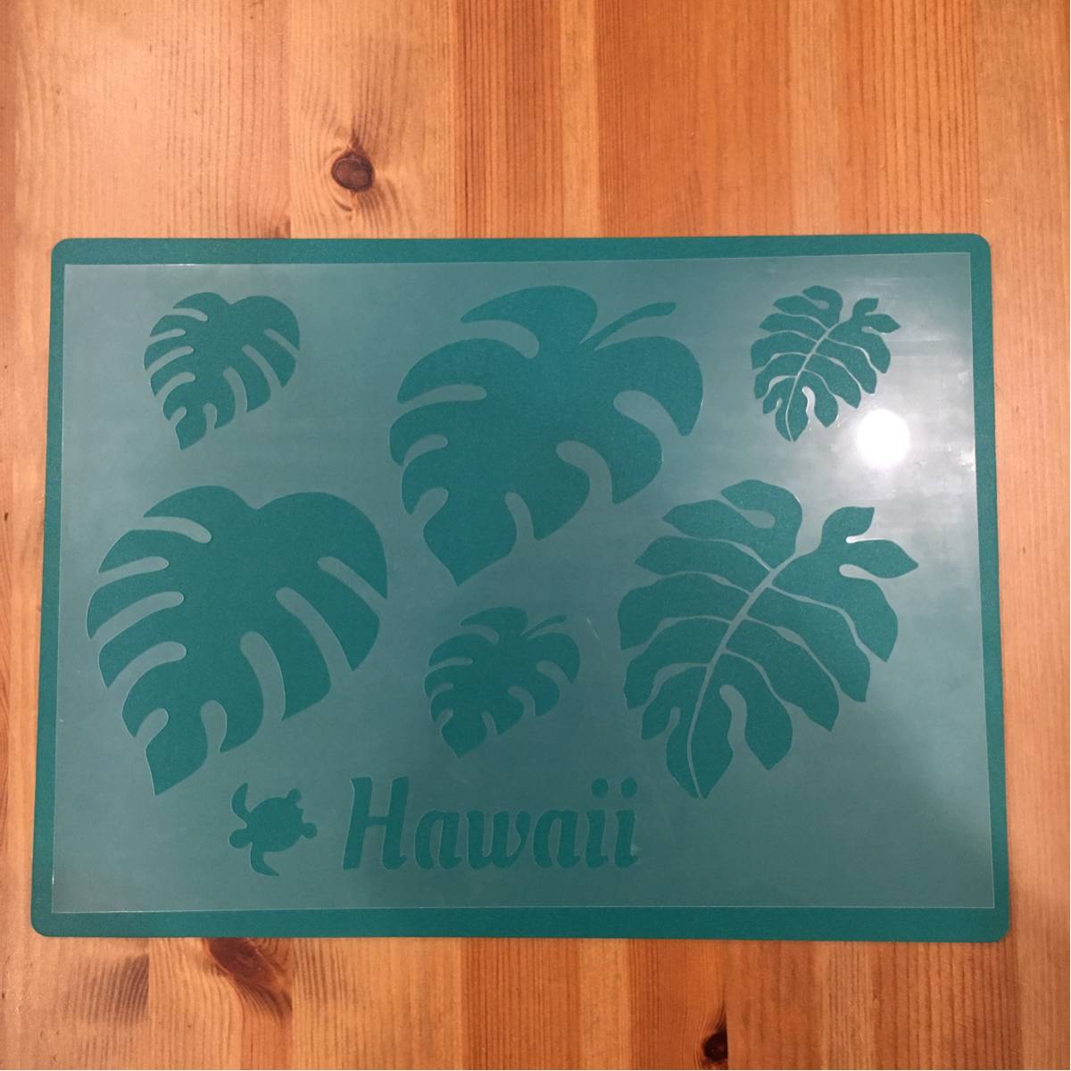 No.93 stencil seat monstera Hawaiian ho n decorative plant succulent plant green garden man front stencil plate 
