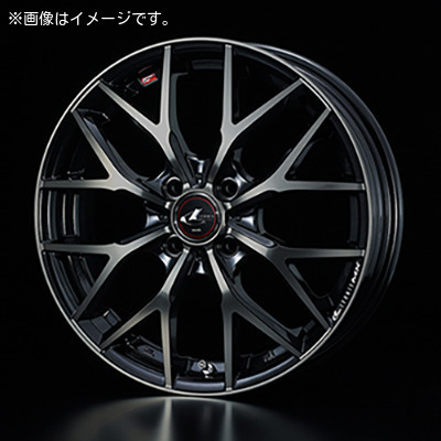 【個人宅発送可能】ウエッズ Weds 15X5.5J +43 4H PCD100 PBMC/TI ホイール 1本 LEONIS MX レオニス・エムエックス (39035)