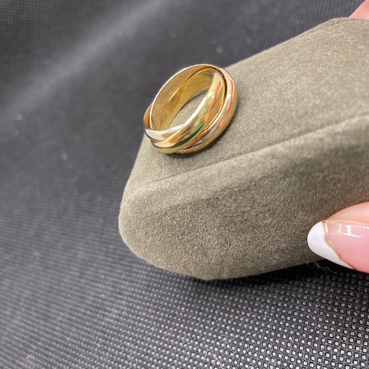 Cartier カルティエ トリニティ リング SM 750 指輪 クラシック ピンクゴールド ホワイトゴールド