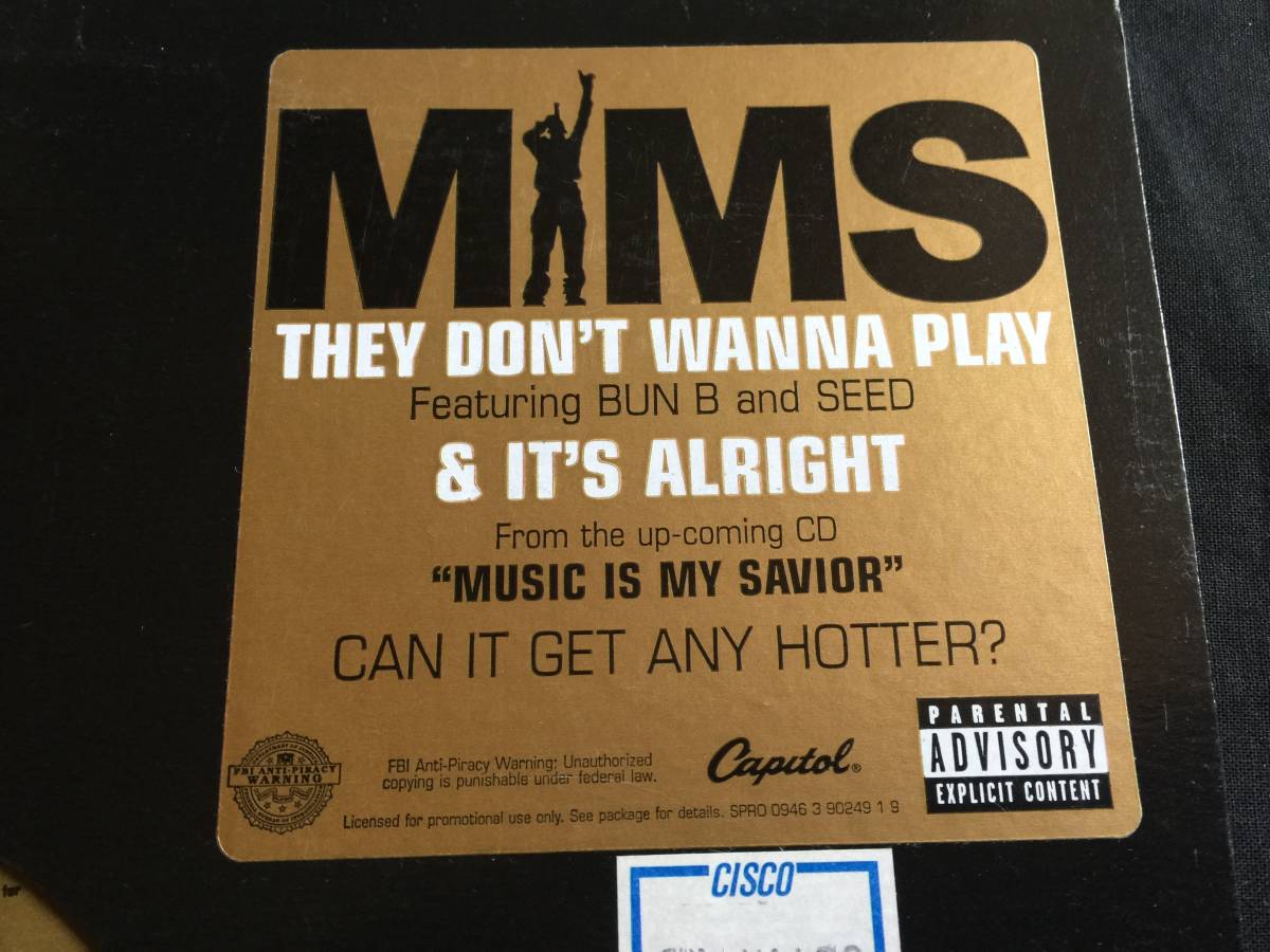 ★Mims / They Don't Wanna Play / It's Alright 12EP★ qsyt2_画像1