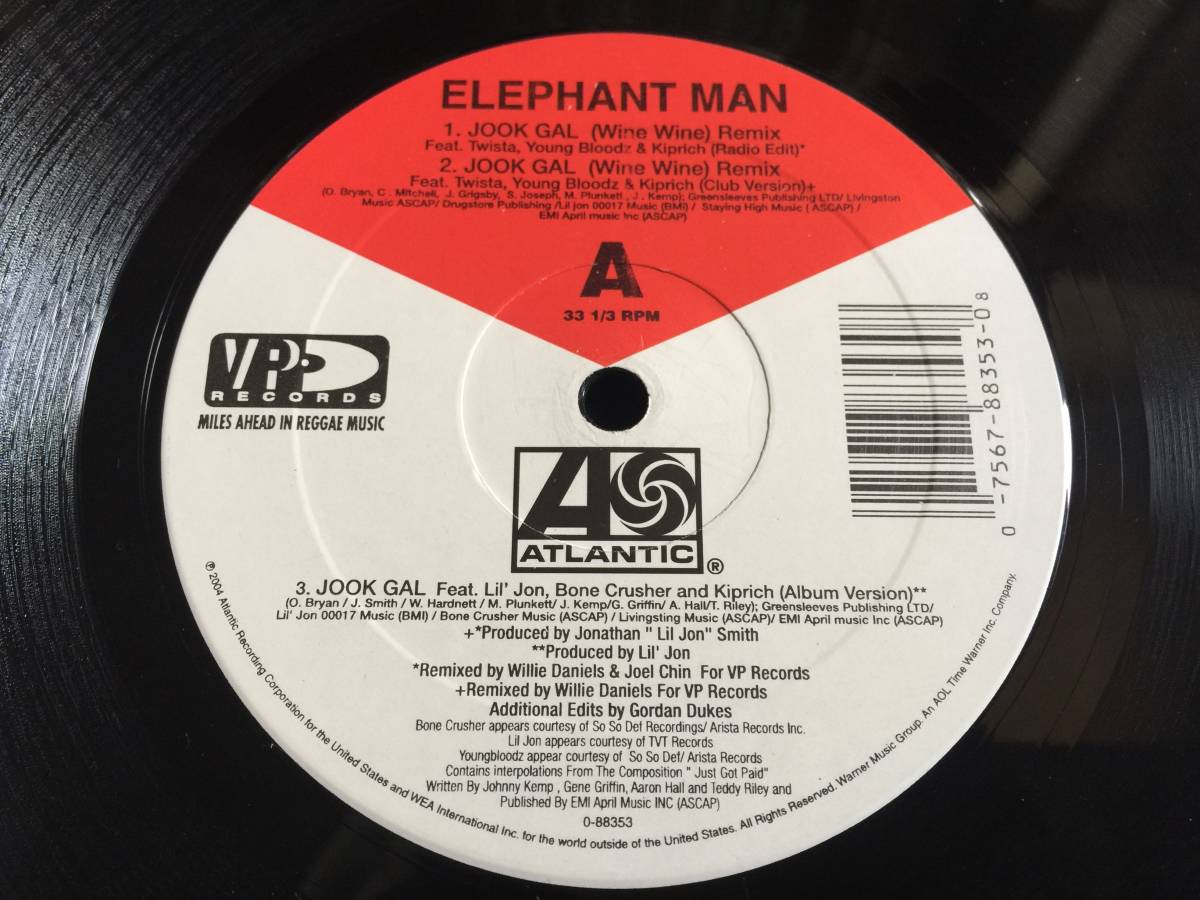 ★Elephant Man / Jook Gal (Wine Wine) (Remix) 12EP★ qsyt2_画像3