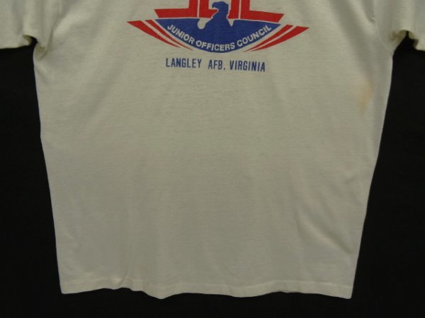 80s ヴィンテージ USA製 JOC (JUNIOR OFFICERS COUNCIL) シングルステッチ 半袖 Tシャツ ホワイト VINTAGE 80年代 アメリカ製_画像6