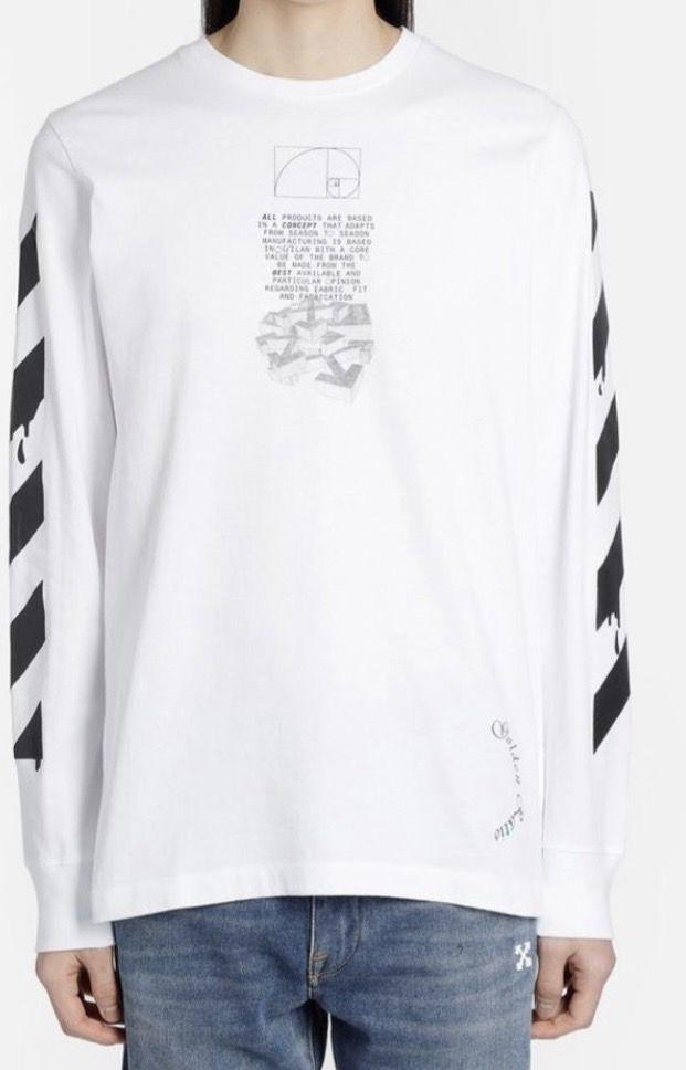 OFF-WHITE /オフホワイト ロングTシャツ　メンズ　Sサイズ KーPOP
