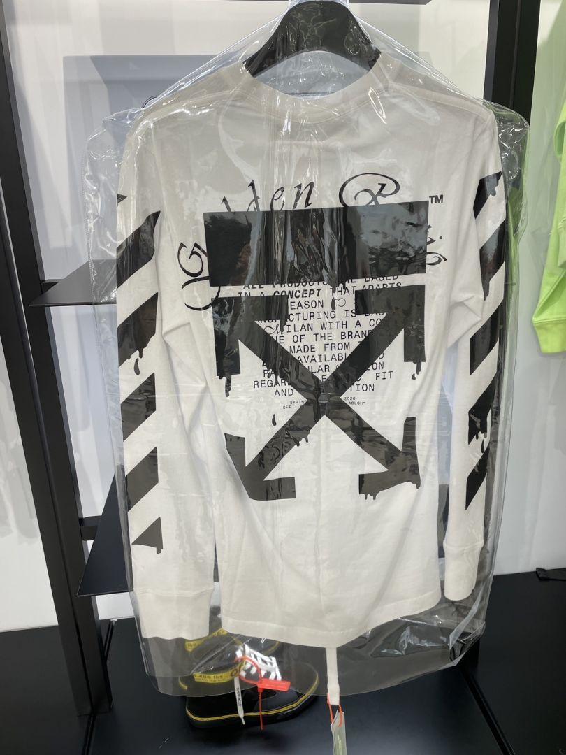 OFF-WHITE /オフホワイト ロングTシャツ メンズ Sサイズ KーPOP｜Yahoo