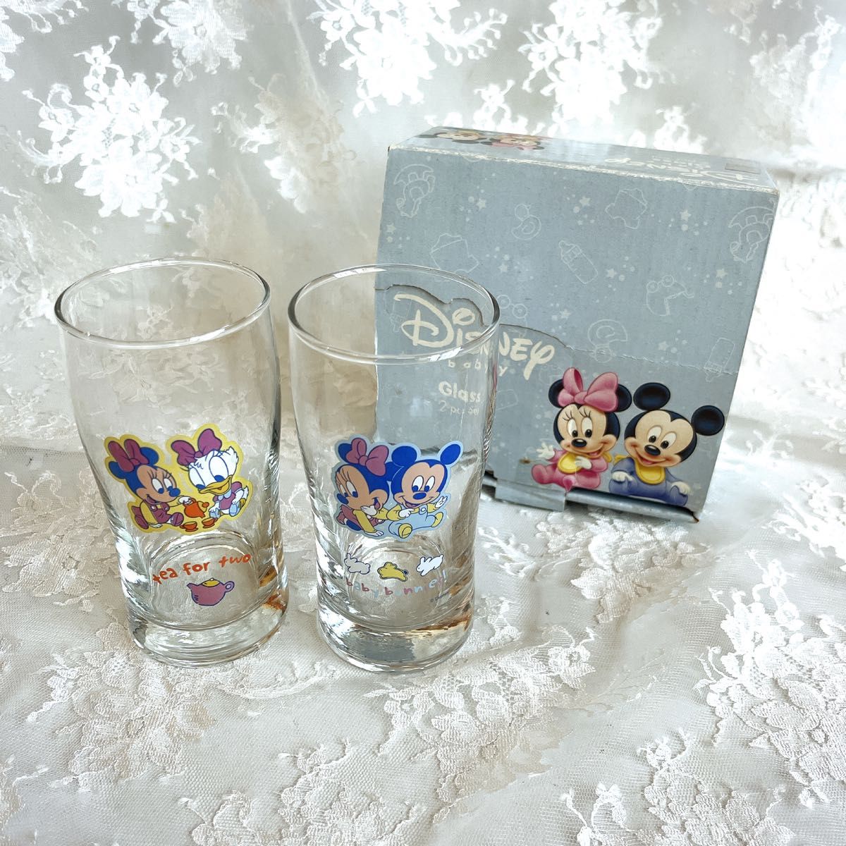 【新品】ディズニー ベビーミッキーミニーペアグラス