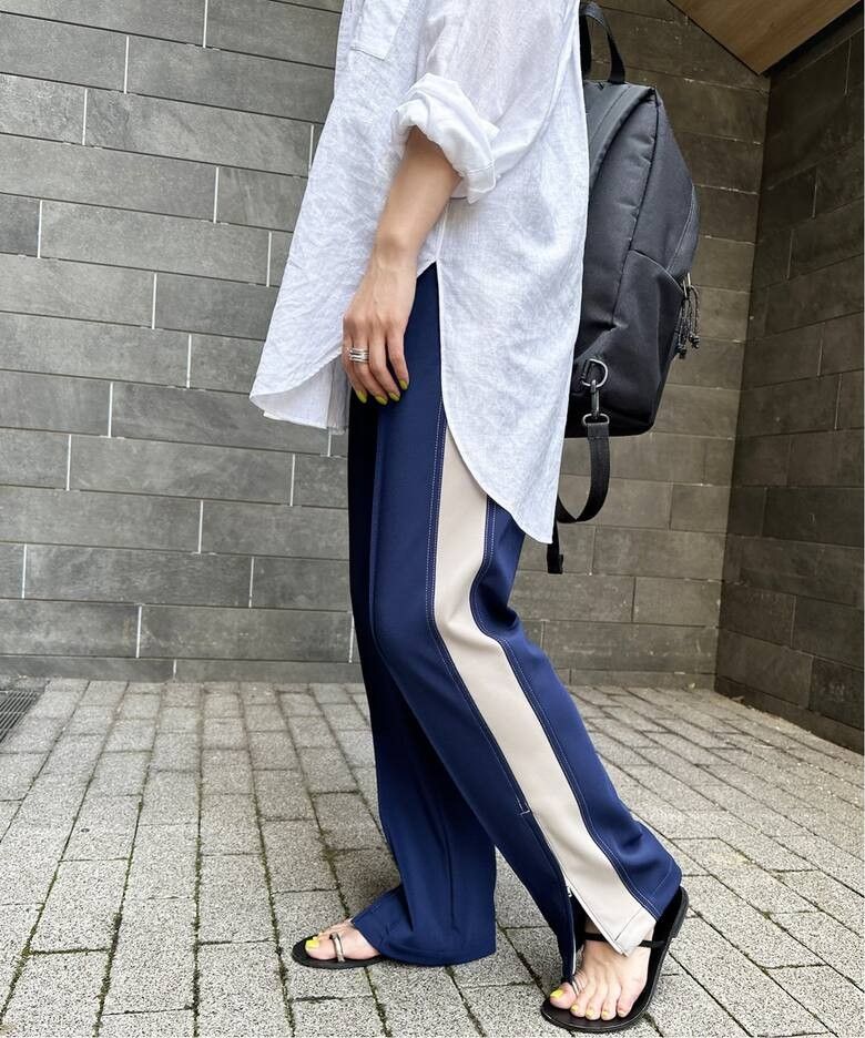 Spick and Span【スピックアンドスパン】☆マットジャージートラックパンツ 新品ネイビー36