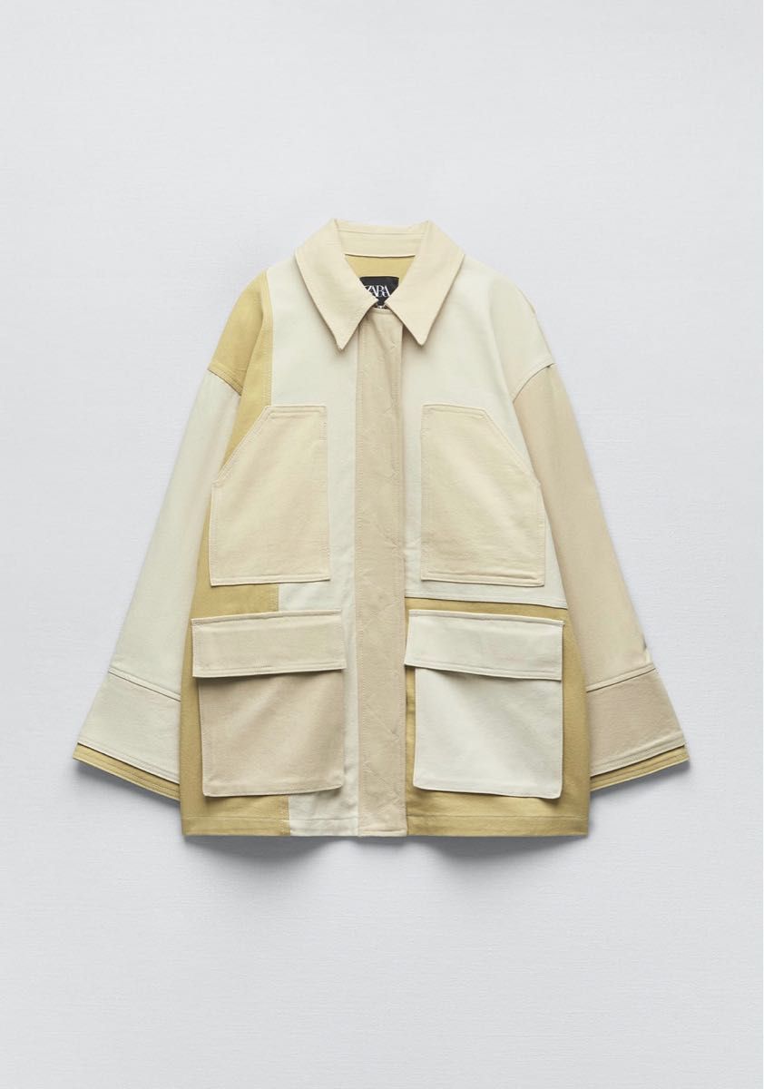 ZARA パッチワーク ギャバジン ジャケット sサイズ|Yahoo ZARA パッチワーク ギャバジン ジャケット sサイズ|Yahoo