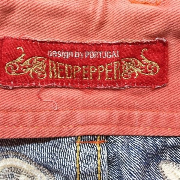 REDPEPPER/レッドペッパー ジーンズ デニム パンツ 刺繍 コットン100％ ブルー サイズ26 レディース_画像4