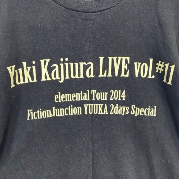 Yuki kajiura スタッフ限定Tシャツ 英字 バックプリント ブラック サイズM　梶浦由記_画像3