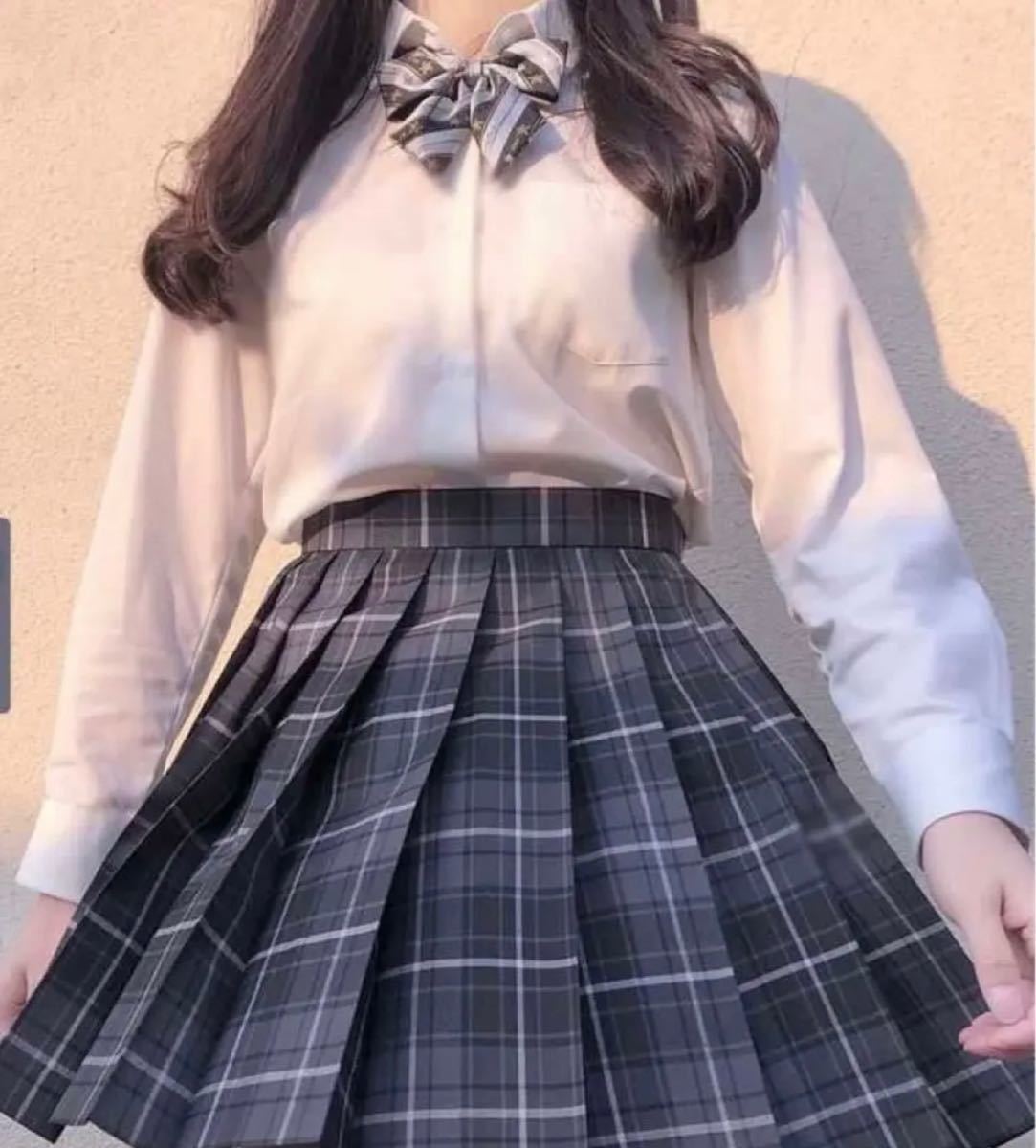 Mサイズ 制服スカート リボン付き 学生服スカート なんちゃって制服