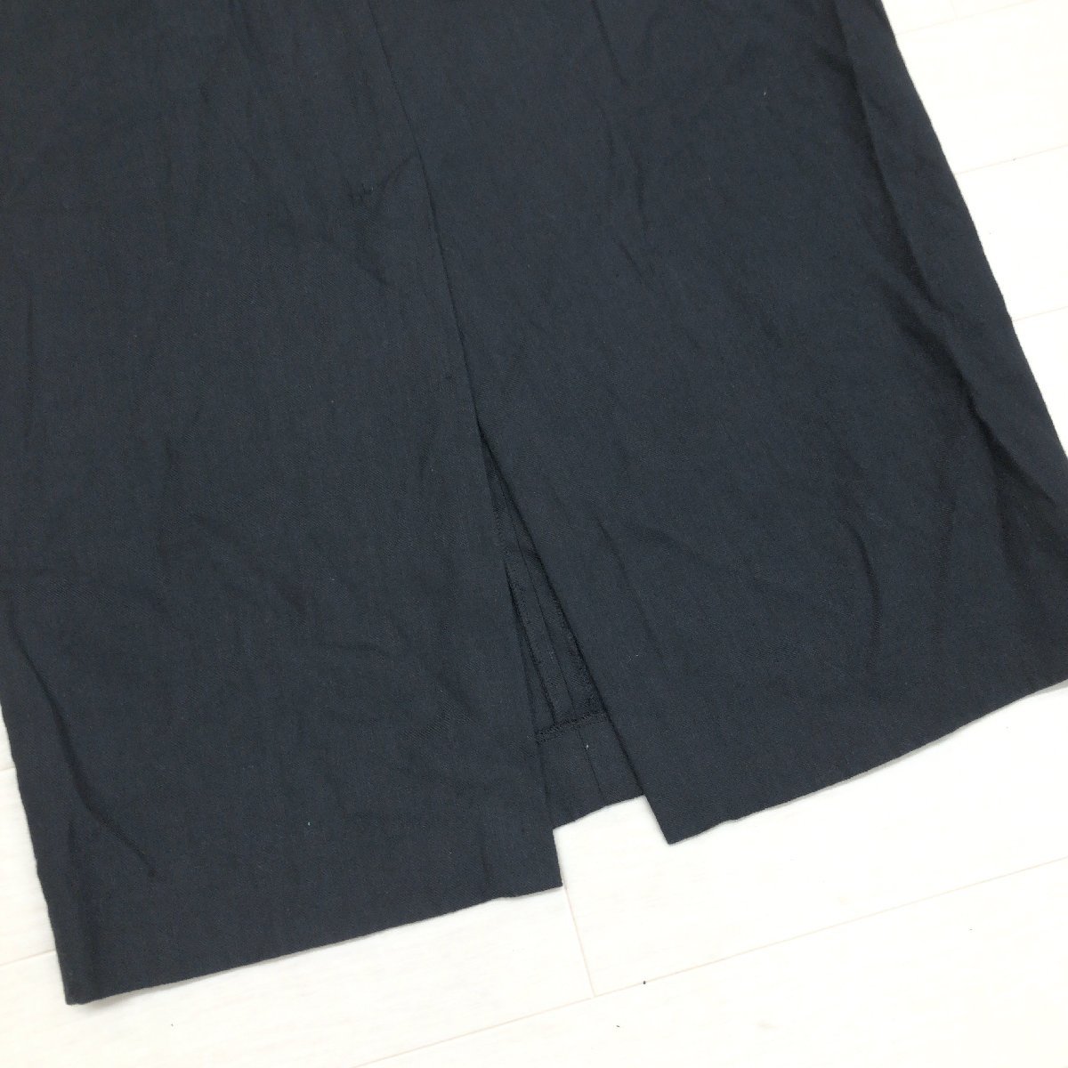 UNITED ARROWS ユナイテッドアローズ ストレッチ 麻 リネン ロング スカート 38(M) w68 黒 ブラック 日本製 国内正規品 レディース_画像6