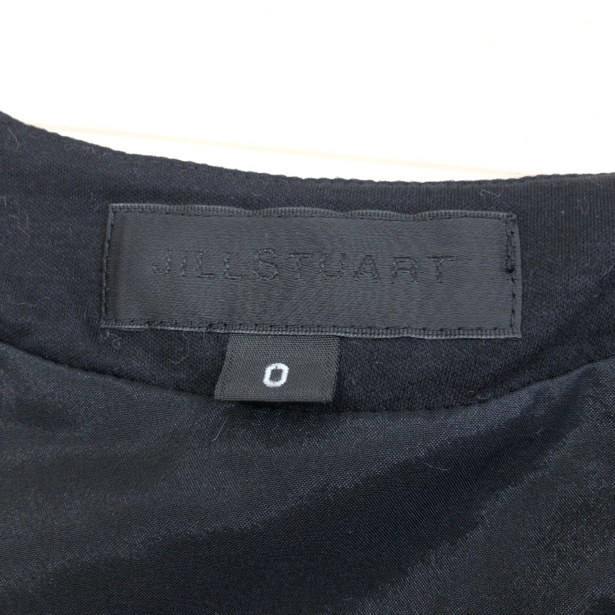 JILL STUART ジルスチュアート リボン装飾 フレア ドレス ワンピース 0(S) 黒 ブラック ノースリーブ 日本製 国内正規品 レディース 女性用_画像3