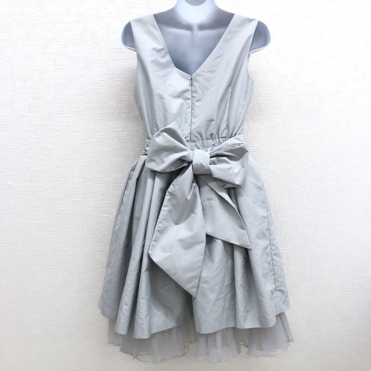 *SNIDEL Snidel ribbon equipment ornament Layered dress One-piece 1(M) baby blue no sleeve volume skirt domestic regular goods for women 