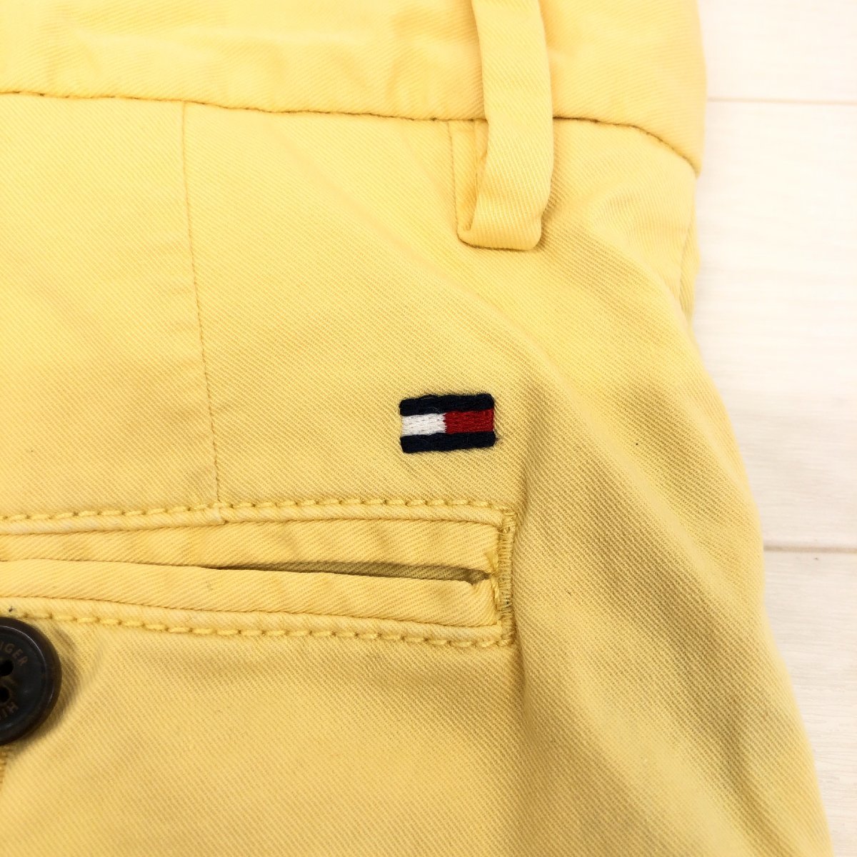 TOMMY HILFIGER トミーヒルフィガー ストレッチ クロップド パンツ 30 w80 黄色 イエロー 国内正規品 メンズ 紳士_画像7