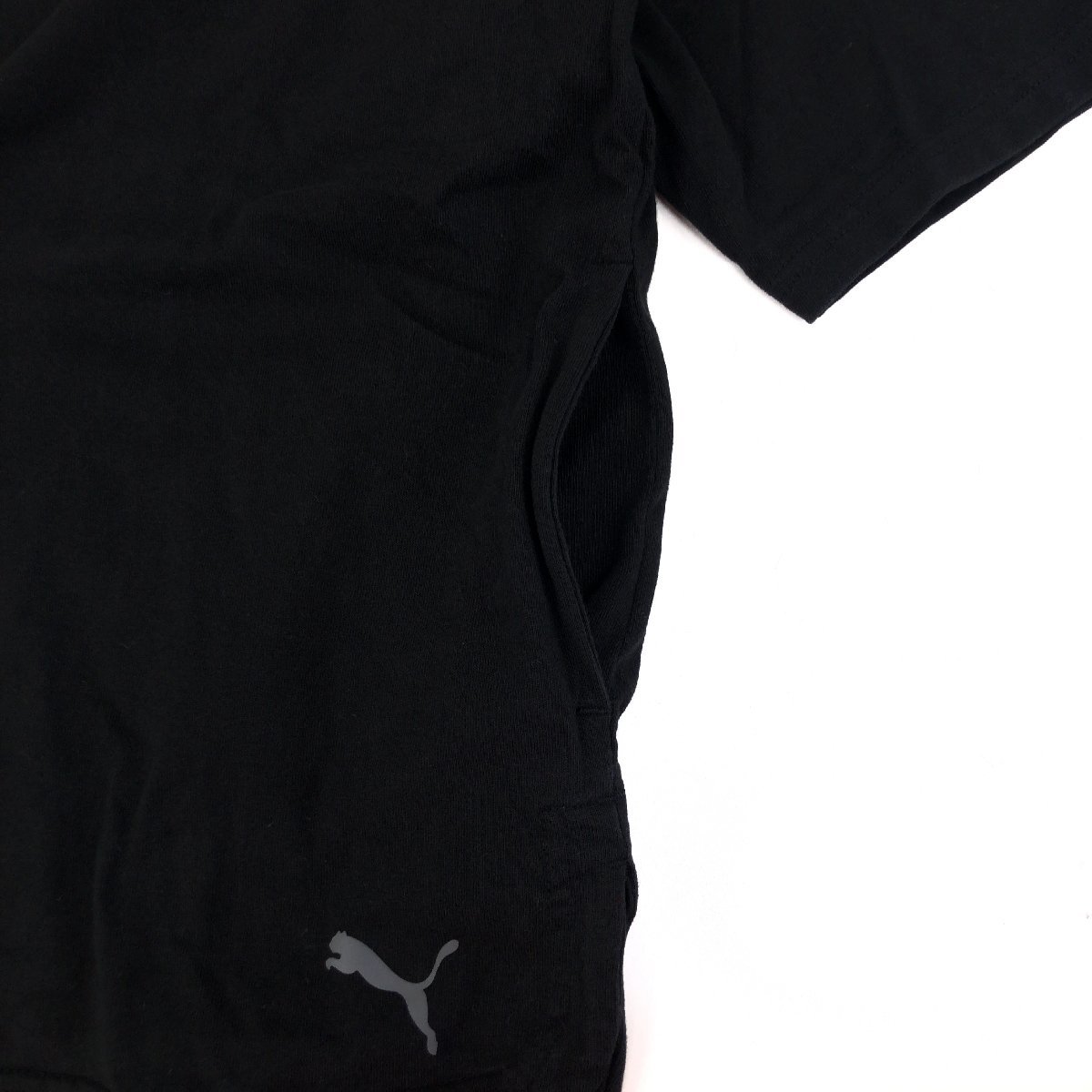 PUMA プーマ ロゴプリント ポケット Tシャツ S 黒 ブラック 半袖 国内正規品 メンズ 紳士_画像6