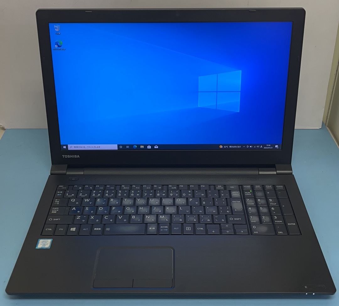 代引き手数料無料 中古ノートパソコン☆Windows10☆toshiba 128GB/15