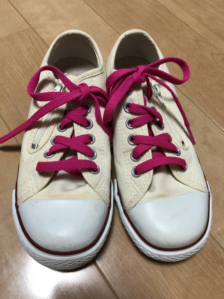  "надеты" меньшее Converse low cut спортивные туфли 2 пар комплект 21 Kids девушка ребенок лента имеется симпатичный шнурок 