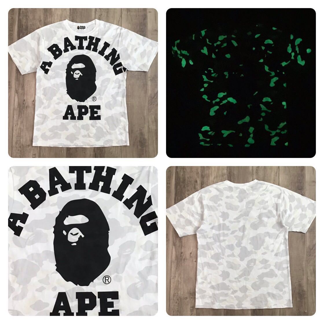 ★蓄光★ City camo Big college logo Tシャツ Lサイズ a bathing ape BAPE カレッジロゴ エイプ ベイプ アベイシングエイプ 迷彩 m25