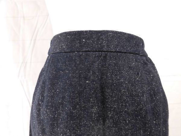ei-1036　日本製スカート レディース　ボトム　スカート タイト　紺　サイズ9　紺に砂柄の長めのタイトスカート_画像2