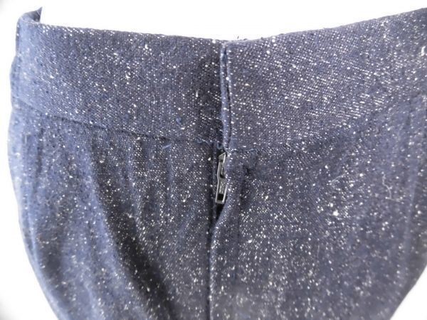 ei-1036　日本製スカート レディース　ボトム　スカート タイト　紺　サイズ9　紺に砂柄の長めのタイトスカート_画像8