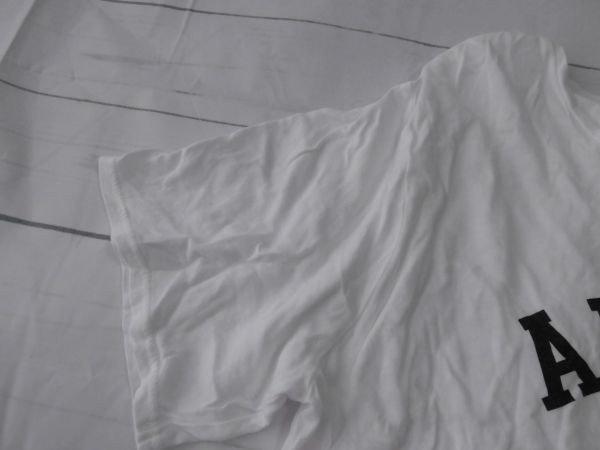 ei-1005 ■ ROPE PICNIC　■ レディース　Tシャツ　サイズM　半袖　白　襟広幅広英字柄のTシャツ_画像8