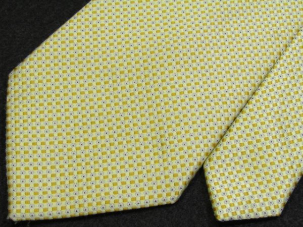 UA 330 【風水】色風水 ネクタイ 黄色系 マイクロパターン 風水 ジャガード_画像4
