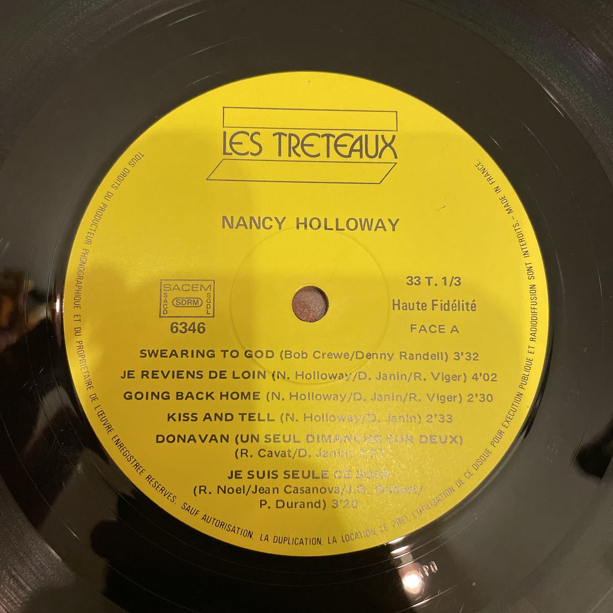  France record original NANCY HOLLOWAY ST FRANKIE VALLI[SWEARIN\' TO GOD] compilation 