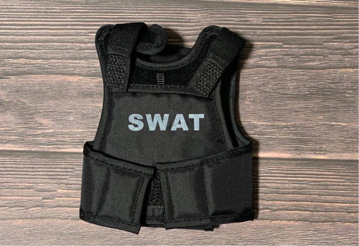 SWAT（スワット）特殊部隊ベスト（チョッキ）1/6スケール 防弾チョッキ 防弾ベスト POLICE シークレットサービス 黒 ナイロン 新品の画像2