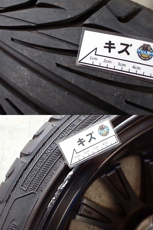 QR7134【送料無料205/40R17】VENERDi ヴェネルディ マデリーナ アクア ヤリス フィット等 2022年製 夏タイヤ付き ■17×7J 100/4H ET43■の画像10