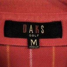 【日本製！】DAKS GOLF ダックスゴルフ チェック ポロシャツ ロゴ刺繍