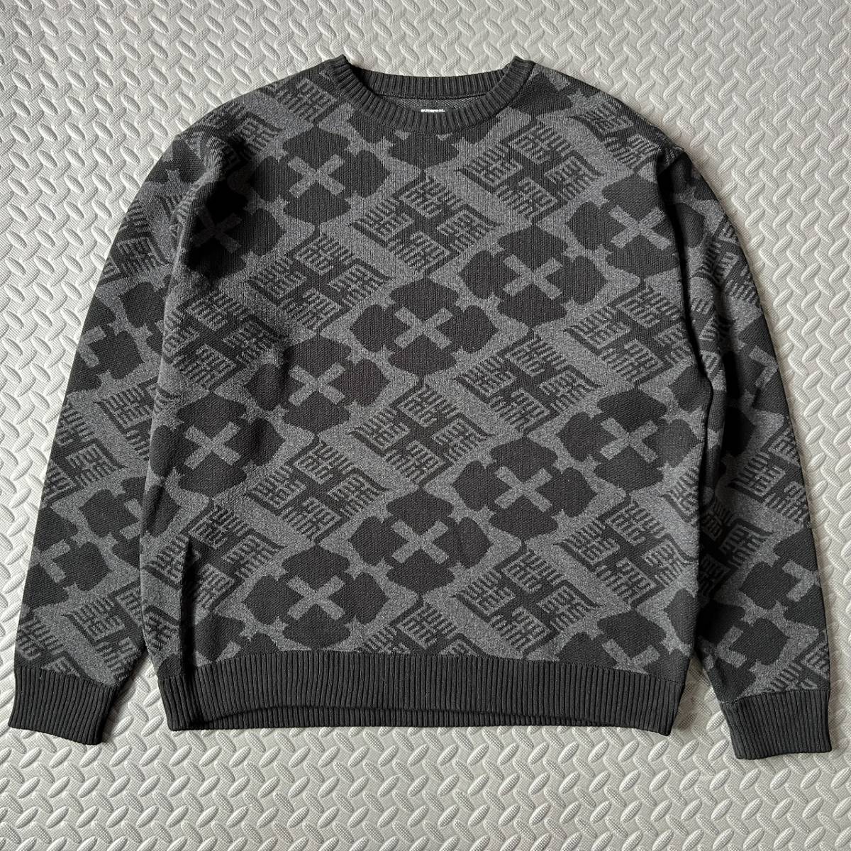 ●日本正規品● GAKKIN】舐達麻 x 美品【BUDSPOOL Lサイズ CREW ニット SWEATER/セーター NECK Lサイズ ●日本正規品● GAKKIN】舐達麻 x 美品【BUDSPOOL Lサイズ CREW ニット SWEATER/セーター NECK Lサイズ