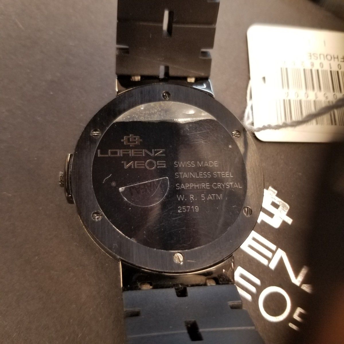 LORENZ NEOS 025719 シリコン ブラック SWISS MADE クォーツ 腕時計