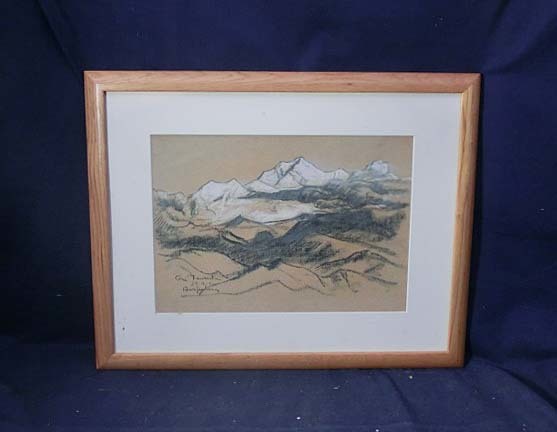 492219te sun . crane rice field .. work [ Darjeeling scenery ( India north part )]( painter ) Japan art exhibition viewing . member 