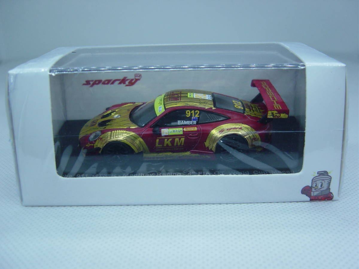 送料220円～ spark 1/64 Porsche 911 GT3 R #912 Manthey Racing 4th FIA GT World Cup Macau 2018 ポルシェ マカオ Y126_画像1