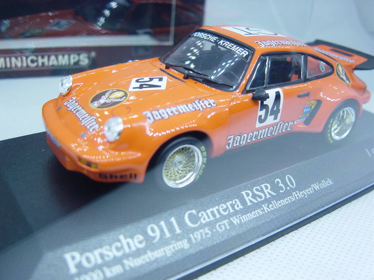 送料350円～ MINICHAMPS 1/43 Posche 911 Carrera RSR 3.0 ADAC 1000km Nurburgring 1975 GT Winners #54 Kelleners/Heyer/Wollek_画像3