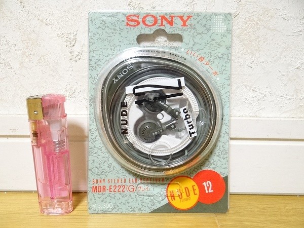 新品 80年代 ビンテージ 日本製 1983年 SONY ソニー MDR-E222 NUDE 12 Turbo イヤホン 昭和 レトロ 当時物