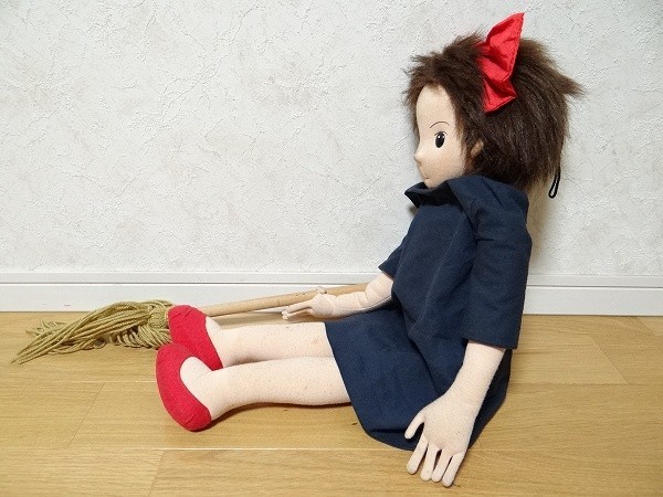 希少 80年代 ビンテージ 韓国製 サンアロー 魔女の宅急便 キキ ぬいぐるみ 70cm レトロ 当時物_画像4