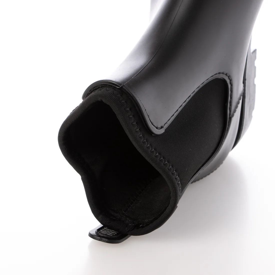 レディース ショート丈レインブーツ　レインシューズ　長靴　雨靴　ネオプレン素材　新品『22032-BLK-235』23.5cm_画像8