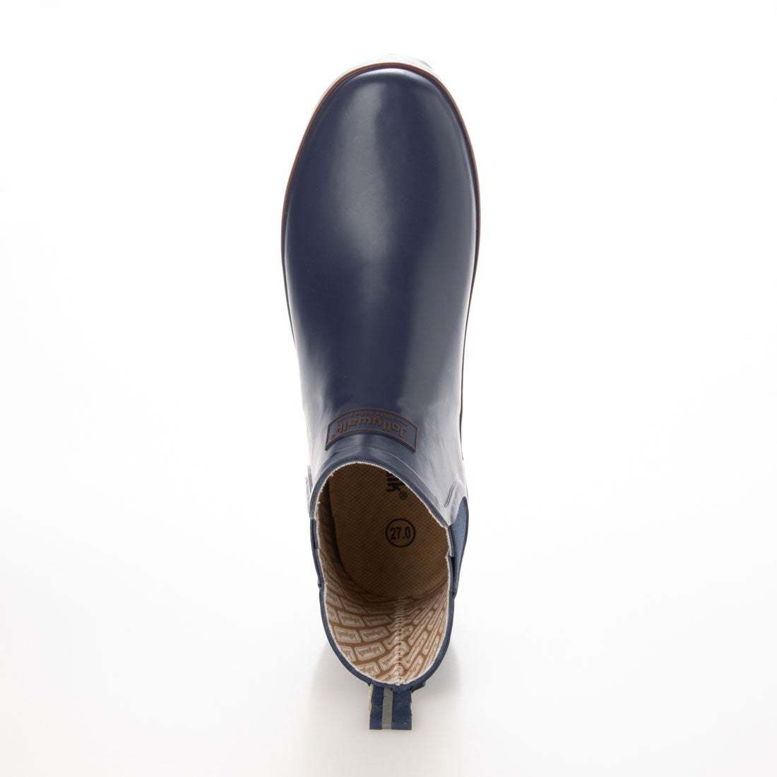 レディースレインブーツ　レインシューズ　長靴　雨靴　天然ゴム素材　新品『20088-NAV-230』23.0cm　在庫一掃セール