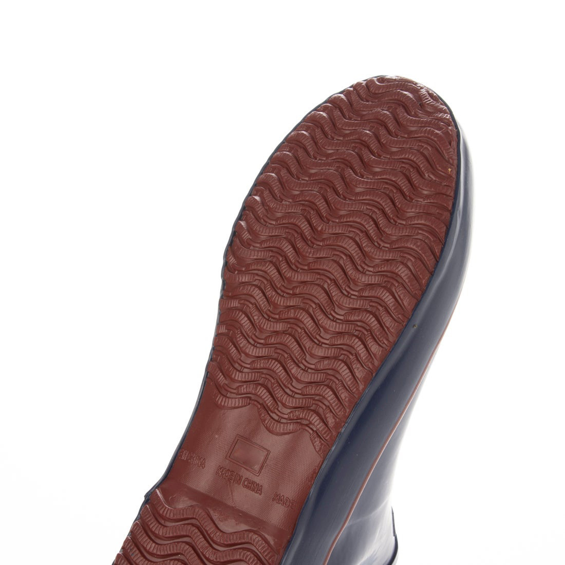 レディースレインブーツ　レインシューズ　長靴　雨靴　天然ゴム素材　新品『20088-NAV-250』25.0cm　在庫一掃セール