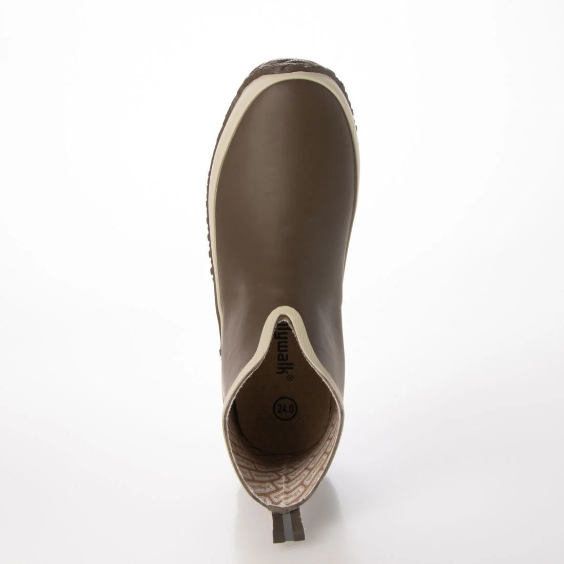 メンズレインブーツ　レインシューズ　長靴　雨靴　天然ゴム素材　新品『20089-brn-255』25.5cm　在庫一掃セール