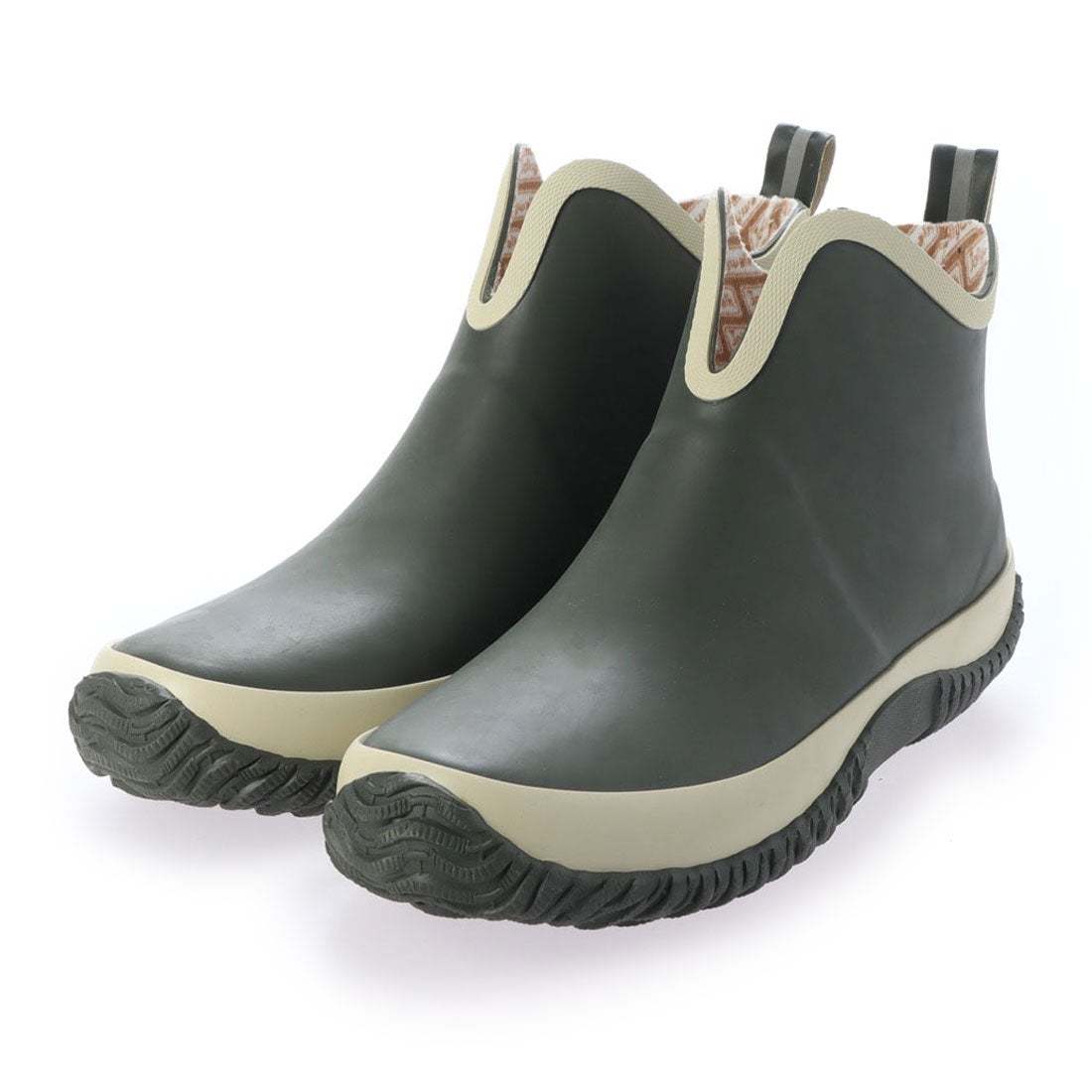 レディースレインブーツ　レインシューズ　長靴　雨靴　天然ゴム素材　新品『20089-kha-250』25.0cm　在庫一掃セール