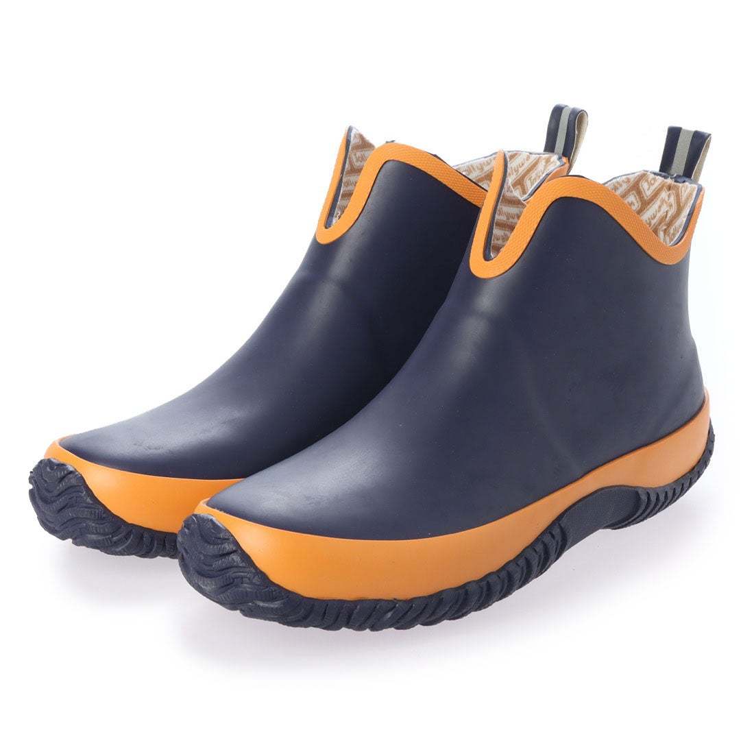 レディースレインブーツ　レインシューズ　長靴　雨靴　天然ゴム素材　新品『20089-nav-230』23.0cm　在庫一掃セール