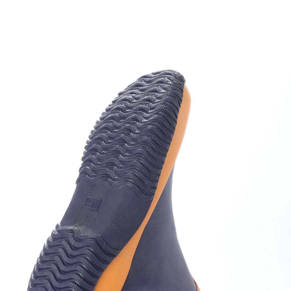 レディースレインブーツ　レインシューズ　長靴　雨靴　天然ゴム素材　新品『20089-nav-230』23.0cm　在庫一掃セール