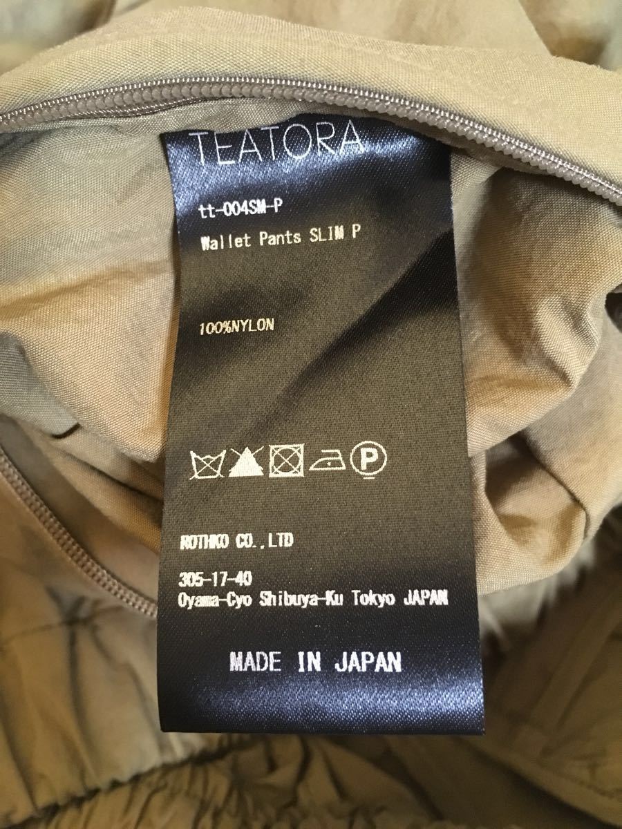 TEATORA Theatra錢包長褲SLIM P錢包長褲超薄50 原文:TEATORA テアトラ Wallet Pants SLIM P ウォレットパンツ スリムsize50