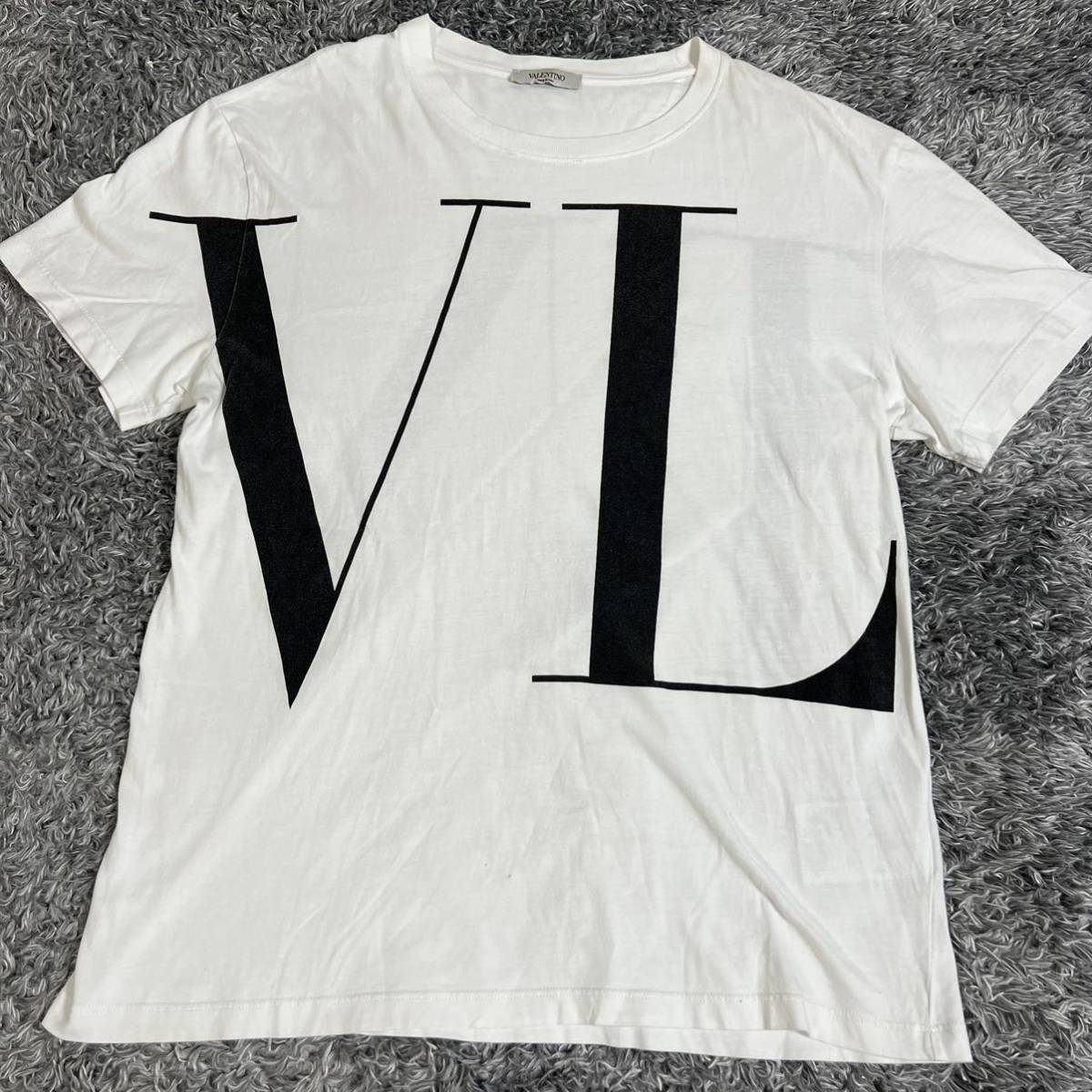 1円 希少品 美品 ヴァレンティノ VALENTINO 半袖 Tシャツ ビックロゴ