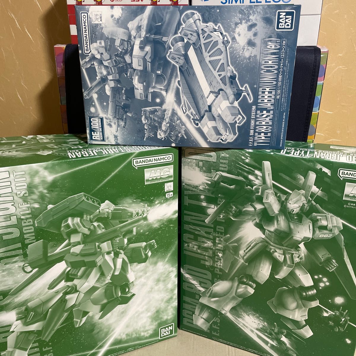 【プレバン限定】MG スタークジェガン/ MG ジェガン D型/ RE/100 89式ベース・ジャバー(UC Ver.)3点セット
