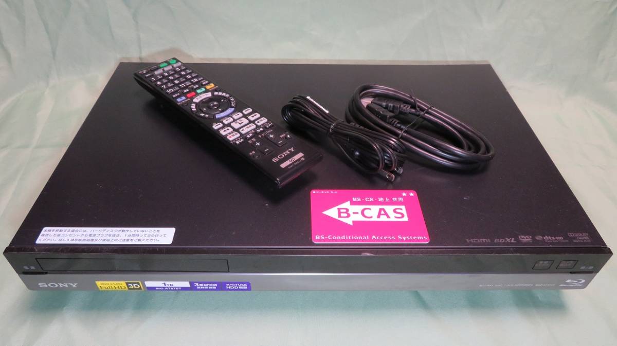 tug31☆SONY BDZ-AT970T HDD 2TB 換装済 3番組同時録画 ブルーレイ